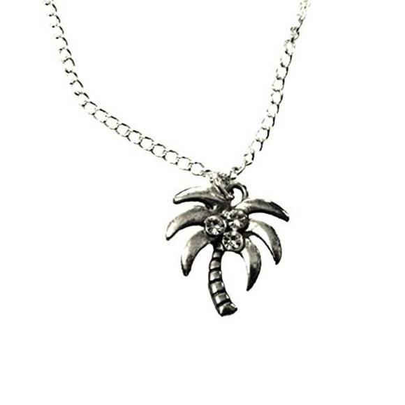 Crystal Palm Tree necklace 3040 - Picture 1 of 3